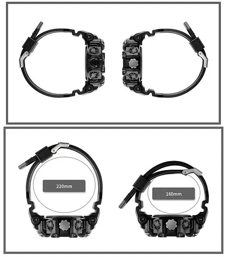 Мужские спортивные наручные часы Skmei 1742 Hamlet (Черные) - фото 10