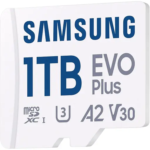Карта памяти Samsung microSDXC 1TB Class 10 UHS-I U3 V30 A2 EVO Plus + SD Adapter (MB-MC1T0SA/EU) (112840) - фото 5