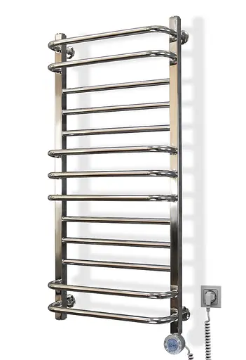 Электрический полотенцесушитель Navin Грандис 480x1000 правостороннее с теном Sigma 300W 12-228053-3680, Хром, Правое, Электронный - фото 1