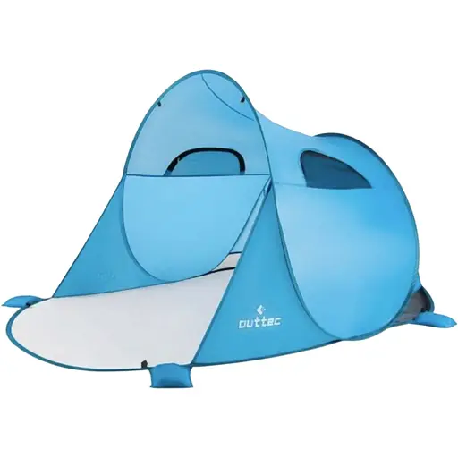 Саморазворачивающаяся палатка-тент Outtec с окошком XXL голубая
