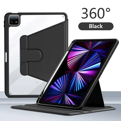 Чохол TPUCristal Pen holder 360 для Xiaomi Pad 7 / 7 Pro 11 2025 Чорний - фото 2