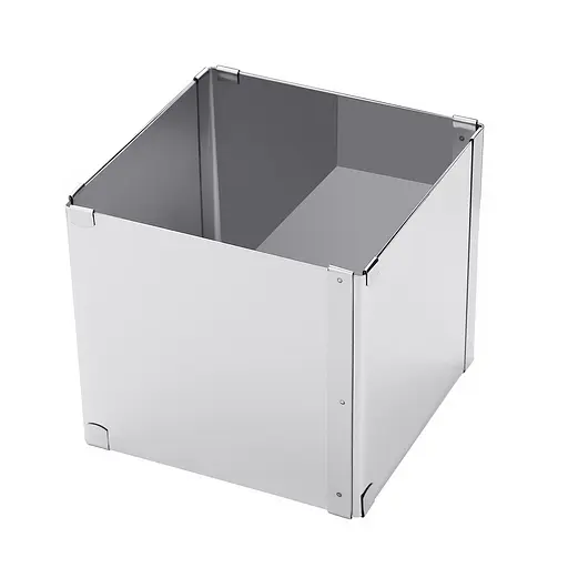 Набір із 6 розсувних квадратних форм для випікання та збирання тортів (квадрат для торта) 15-28 см різної висоти, Master Class Сірий 87135 - фото 10