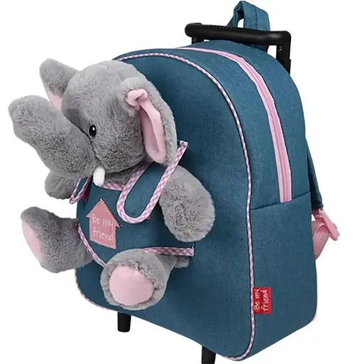 Дитячий рюкзак на колесах Perletti Toys Allie Elephant з м'якою іграшкою (P13033) - фото 2