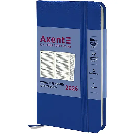 Еженедельник Axent 2026 Pocket Strong 90 x 150 мм классический синий (8508-26-38-A) - фото 2