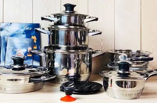 Набір каструль з кришками Haus Lux HL-16RC 16 предметів - фото 4