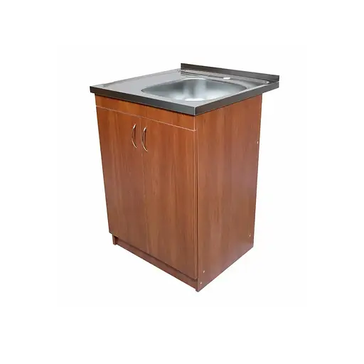 Кухонна тумба в комплекті з накладною мийкою ЛДСП 60х50х83 см Яблуня (52867-01141) - фото 3