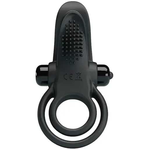 Эрекционное кольцо на пенис с вибрацией Pretty Love Vibro Penis Ring 11.3 см черный