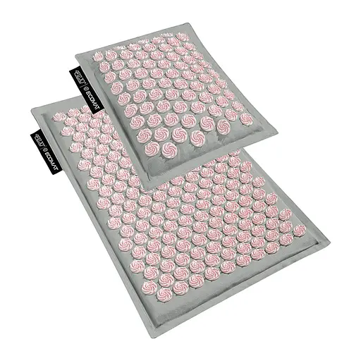 Коврик акупунктурный 4FIZJO Eco Mat Аппликатор Кузнецова с подушкой 68 x 42 см Grey/Pink 4FJ0228 (P-5907739312174) - фото 7