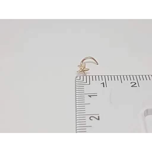 Золота сережка-пірсинг Dear в ніс Dear. 1025 - фото 5