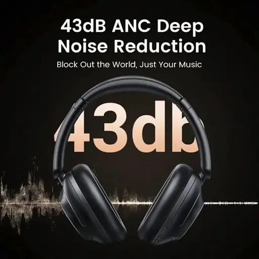 Наушники беспроводные Ugreen HP202 HiTune Max5 Hybrid Active Noise-Cancelling Headphones (UGR-25255) черные - фото 3