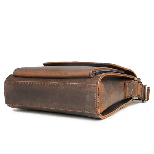 Сумка-планшет мжская через плечо, крос-боди, лошадиная кожа John McDee 21.5х7.5х25.5 см sum0028287 - фото 10