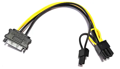 Кабель питания для видеокарты 6/8-pin to SATA M, 0.2м - фото 2