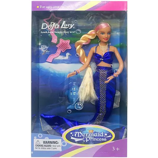 Детская кукла Русалка Bambi 20983 меняет цвет волос Синий - фото 1