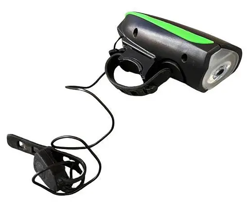 Вело фара и велосипедный сигнал на выносной кнопке Bike Light 7588 аккумуляторный велофонарь micro-USB - фото 4