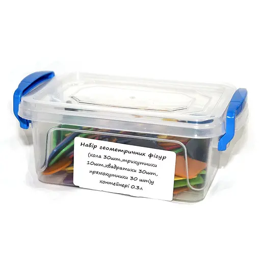 Набір геометричних фігур, 100 шт., у контейнері - фото 2