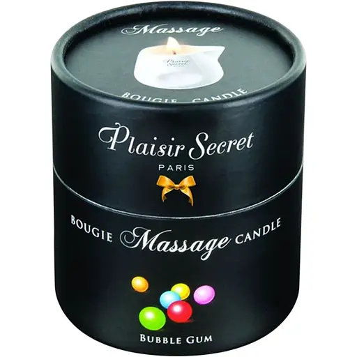 Масажна свічка Plaisir Secret Bubble Gum з ароматом жуйки, 80 мл