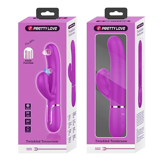 Вибратор-кролик Pretty Love Twinkled Tenderness Perdita 22.8 см розовый - фото 9