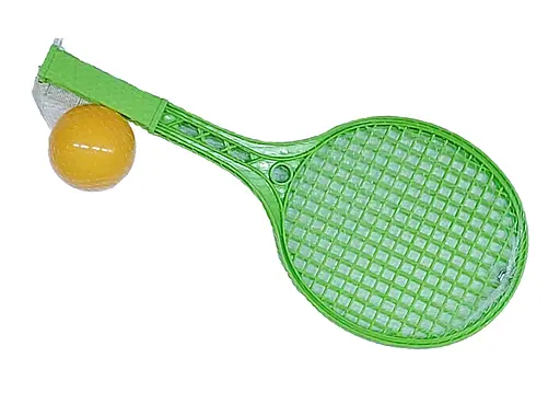 Іграшка "Ракетка мала ТехноК" 0373, 2 ракетки та м'ячик, у сітці (4823037600373) Салатовий - фото 1