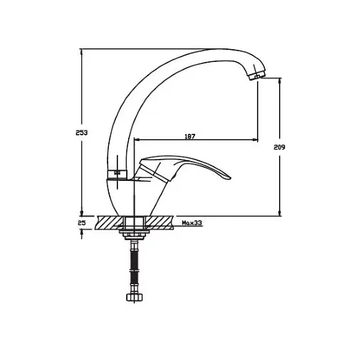 Змішувач для кухні Haiba MARS 011 білий HB0811 - фото 2