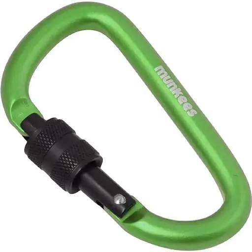 Брелок-карабін Munkees 3248 D with Screw Lock 8х80 мм Grass Green (1012-3248-GG)