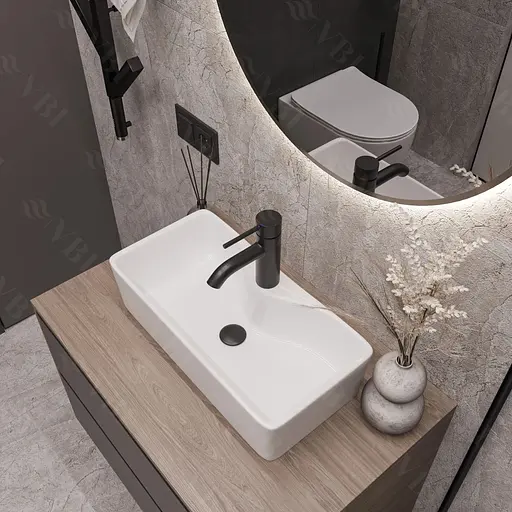 Умивальник VBI Forli M white накладний VBI-011102, Білий - фото 1