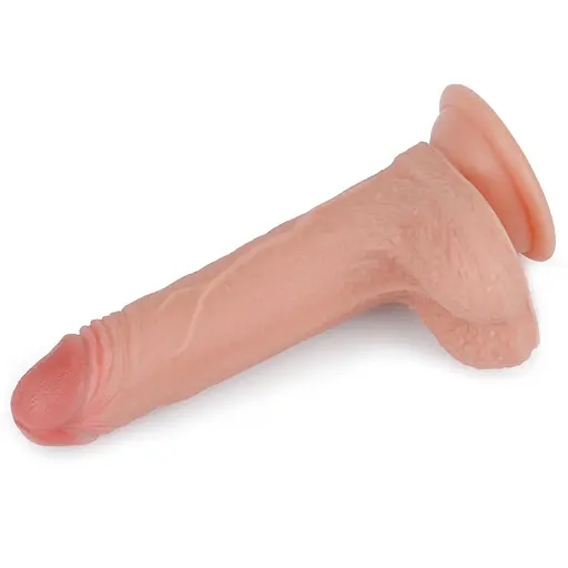 Фалоімітатор на присосці Dual-Layered Silicone Cock Flesh 18 см тілесний - фото 4