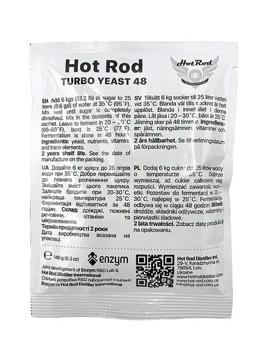 Турбо дріжджі Hot Rod Distiller 48 на 25 л 146 г - фото 2