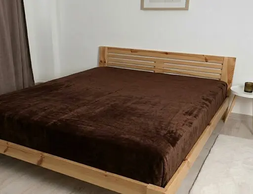 Простирадло Фліс Шоколадно-коричневий, тепле м'яке простирадло 200 x 230 м для ліжка - фото 1