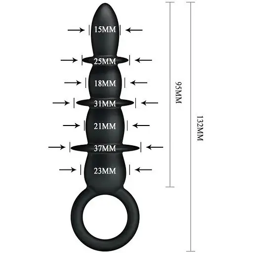 Анальний стимулятор Pretty Love BI-014539, Чорний - фото 7