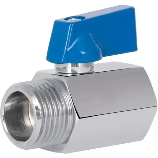 Кран кульовий міні Thermo Alliance Standart 1/2" ВЗ прямий, півметелик SD188W15 - фото 1