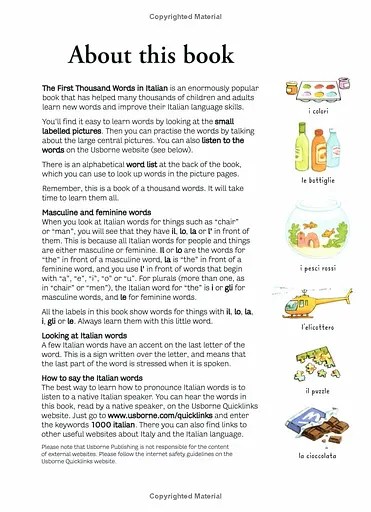 First 1000 Words in Italian - фото 2