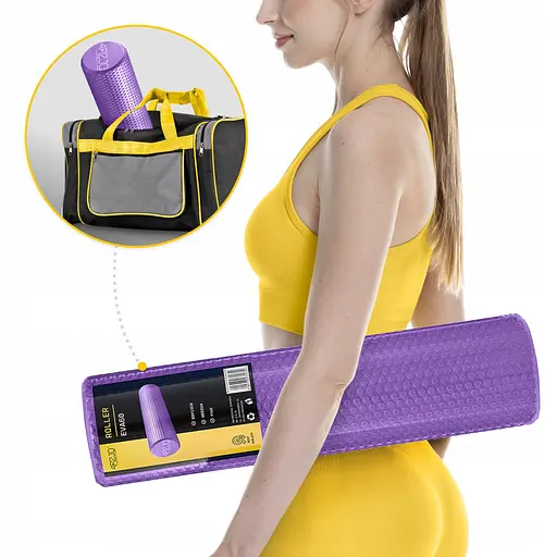 Массажный ролик 4FIZJO CARE+ EVA 60 x 15 см (валик, роллер) 4FJ0522 Purple (P-5907739314390) - фото 6