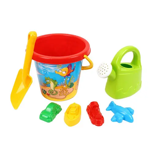 Игрушка "Набор песочный 4" ТехноК 0090TXK-2 с лейкой - фото 1