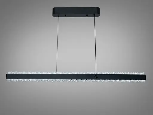 Світлодіодна підвісна люстра Romin чорна 52 Вт кристали - фото 3