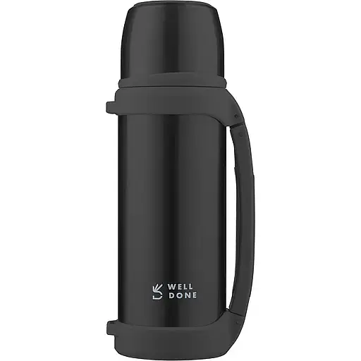 Термос Well Done 1 л чорний (WD-7031B) - фото 1