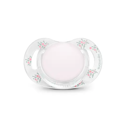 Пустышка физиологическая Suavinex Poetry 0-6 месяцев светло-розовая с рисунком (308929) - фото 3