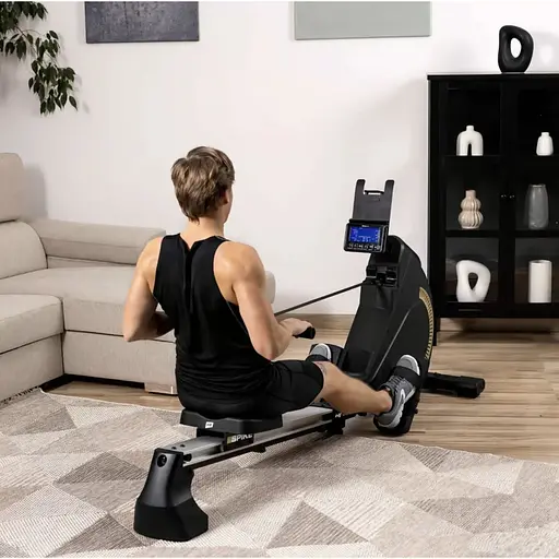 Гребной тренажер Hop-Sport HS-095R Spike золотой - фото 2