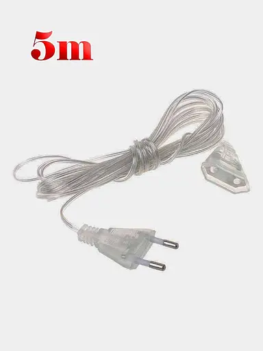 Удлинитель для гирлянд 5м Прозрачный - фото 7