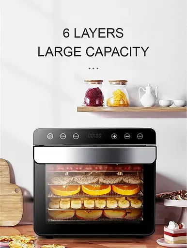 Дегідратор сушарка для овочів фруктів м'яса грибів 6 лотків 700Вт SS - 06A - фото 7