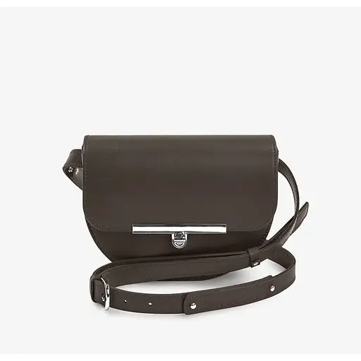 Жіноча шкіряна сумка поясна-кроссбоді Bridget темно-бежевий - фото 1