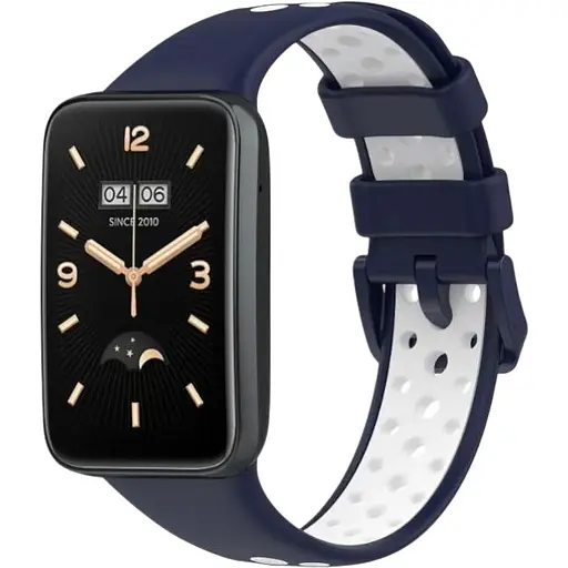 Ремешок DK Silicone Sport Band Classic Nike для Xiaomi Mi Band 7 Pro (blue / white)