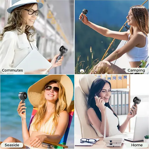 Портативный ручной вентилятор Amacool 17 часов автономной работы 2600 мАч - фото 4