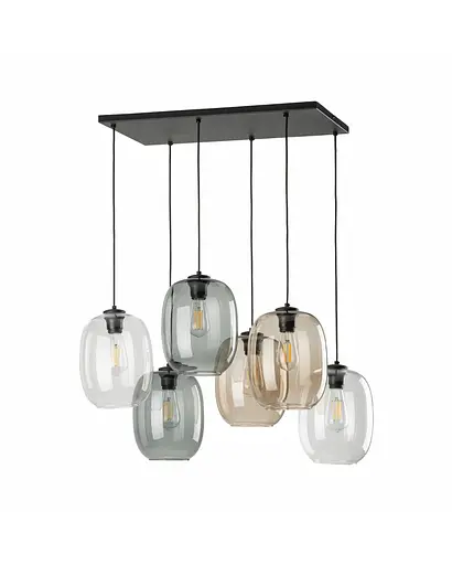 Подвесной светильник TK Lighting 5974 Elio E27 6x15W IP20 Bk - фото 1