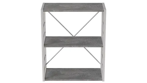 Этажерка 3/60 Ferrum-decor Серии Коннект 75x60x28 белый ДСП Бетон 16мм (FRD-104262) - фото 6