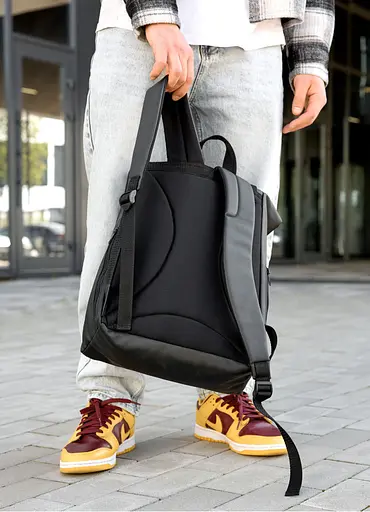 Чоловічий рюкзак Sambag RollTop Milton чорний 41 х 30 х 16 см (24251001m) - фото 7