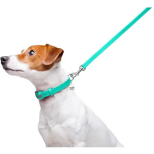 Повідець для собак Waudog Glamour шкіряний, ментоловий - фото 5