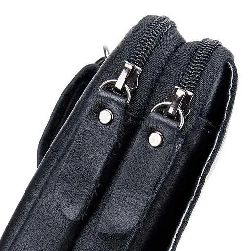 Шкіряна чоловіча сумка на пояс BULL 12х3х17,5 см nsa0001228 - фото 5