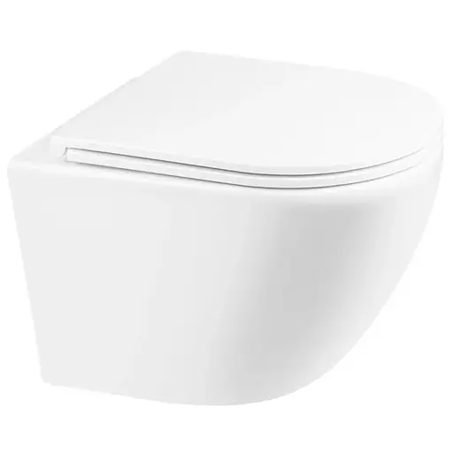 Унитаз подвесной Mixxus Premium Ellipse-0301-R 495x365x365 мм, система смыва Rimless MP6460, Белый - фото 1