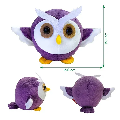 М'яконабивна іграшка "Круглик Сова" МС 080501-12 біло-фіолетовий 18 см - фото 2