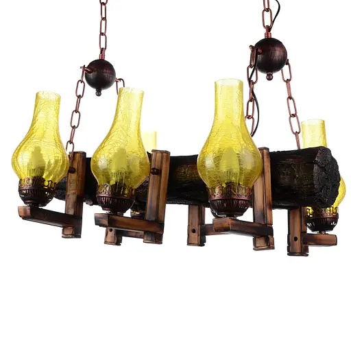 Люстра подвесная Brille кантри спальню E27 60W BR (BKL-816S/6) - фото 3